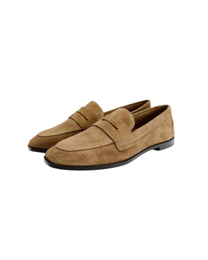 Classic Brown Suede Loafers